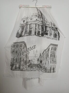 roma italy print souvenir scarf